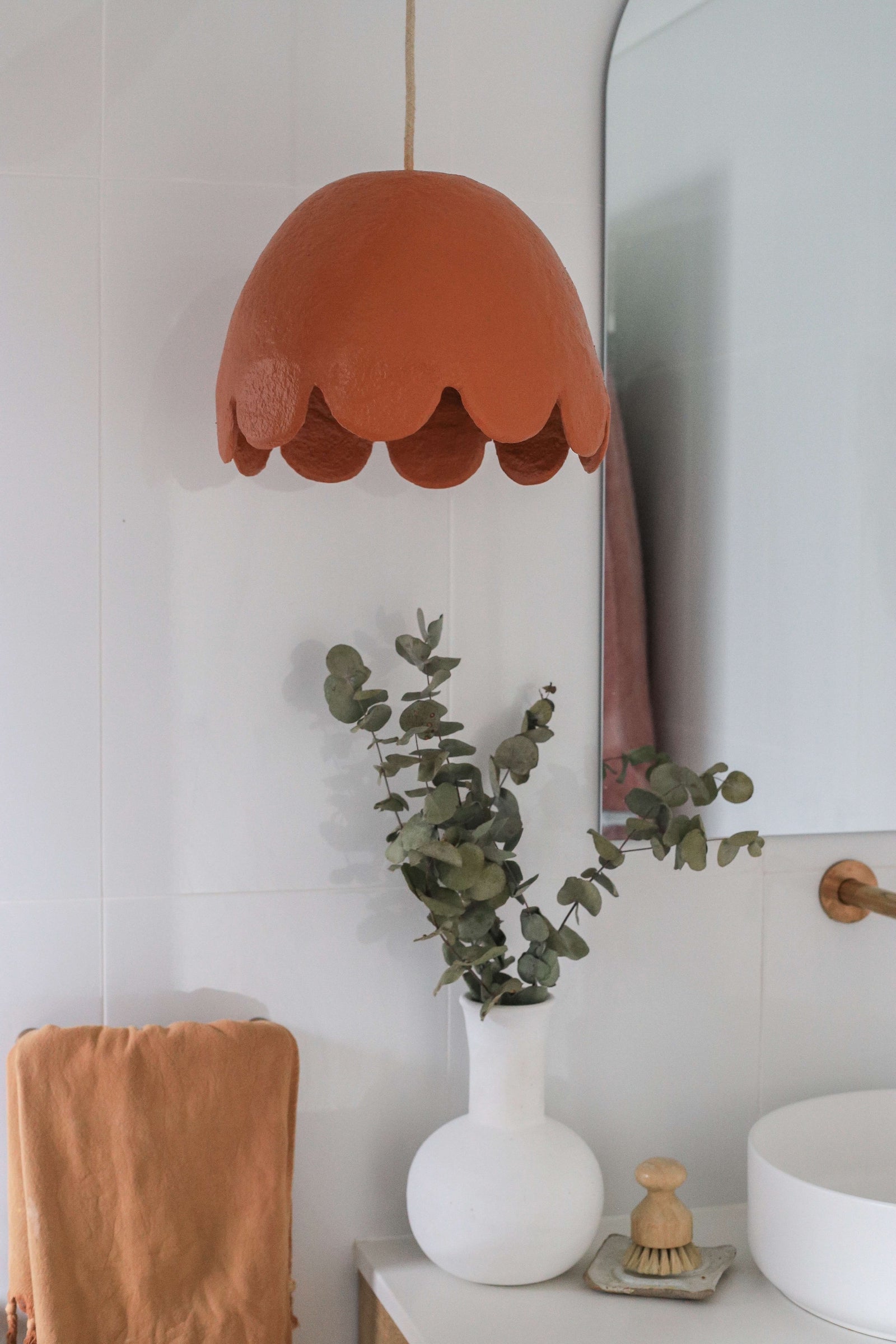 Scalloped Pendant Light - Clay - Tall Medium (see dispatch est below)