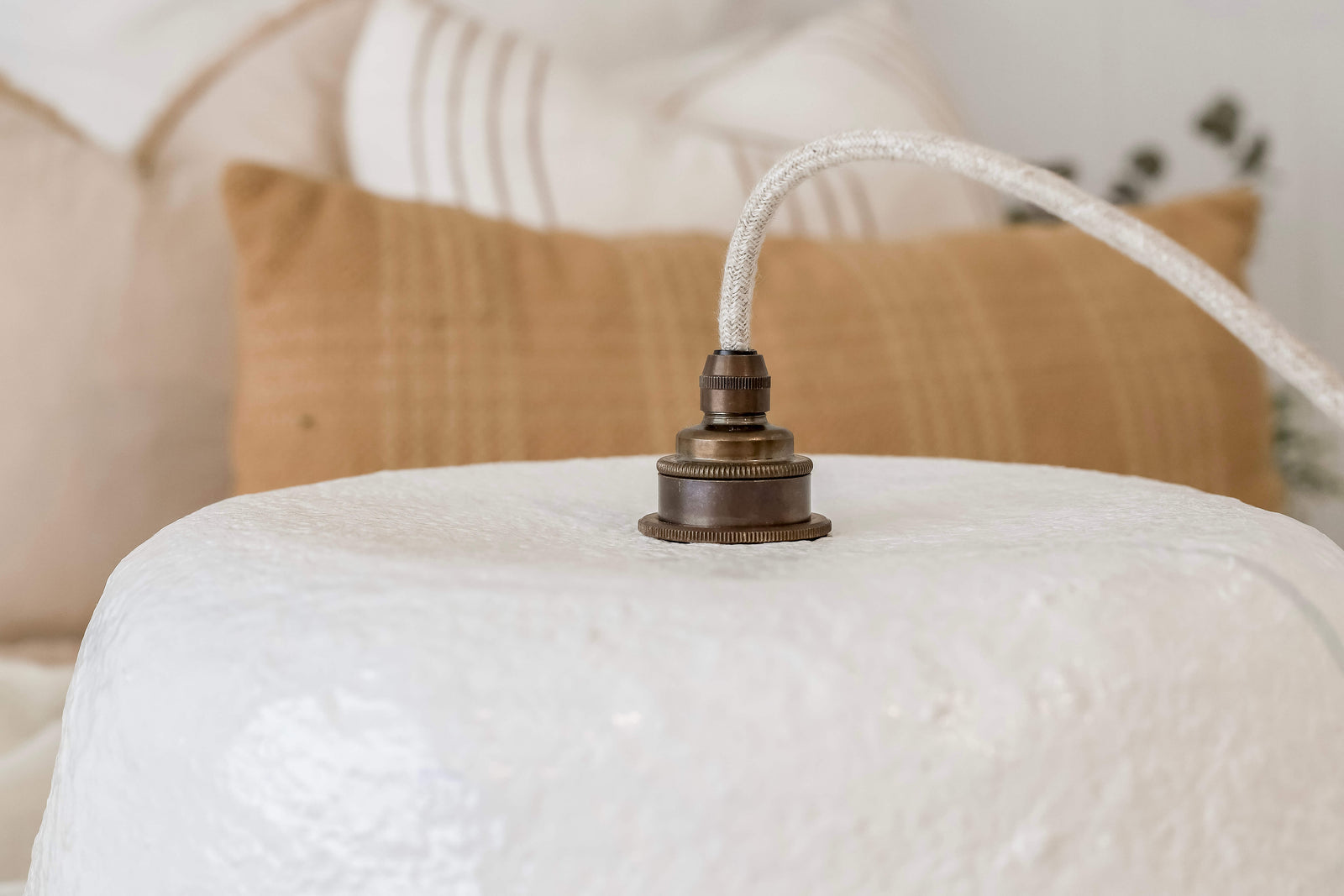 IMPERFECTS (see description) - Scalloped Pendant Light - White - Large