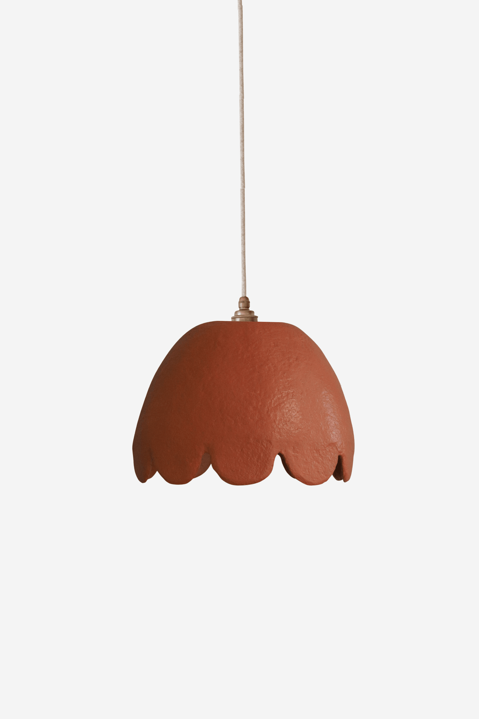 Scalloped Pendant Light - Clay - Tall Medium (see dispatch est below)