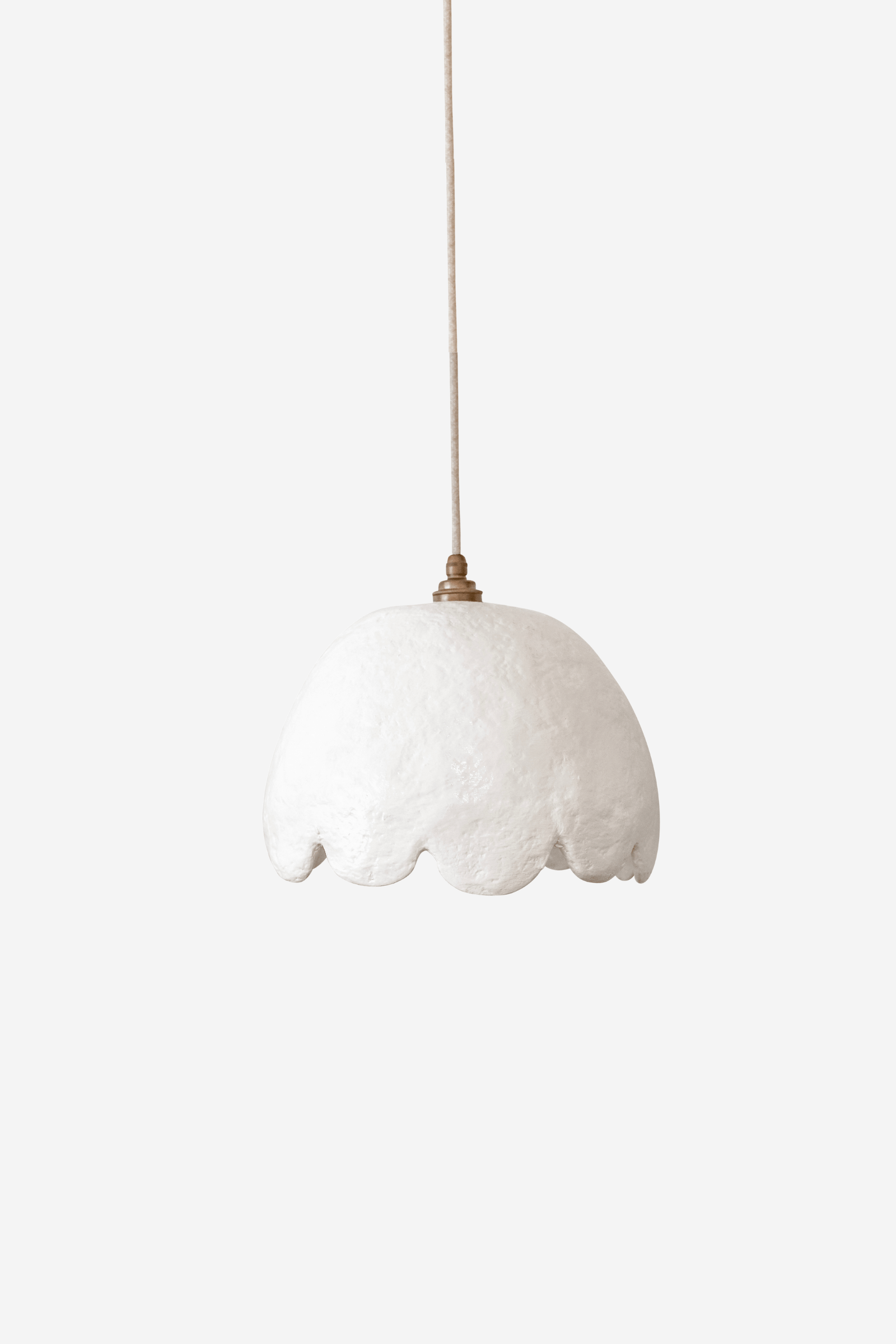 Scalloped Pendant Light - White - Tall Medium (see dispatch est below)