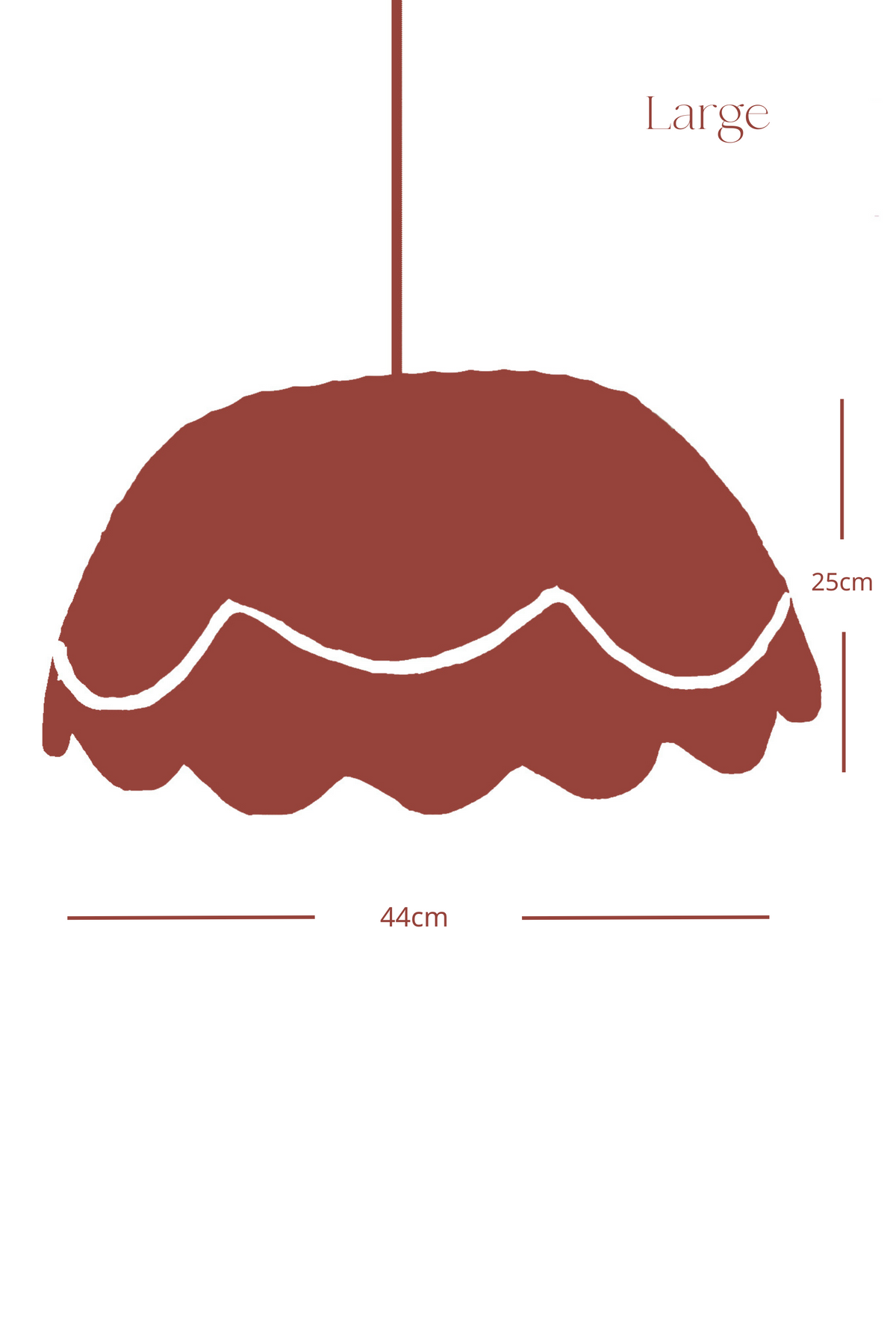 Scalloped Pendant Light - Clay - Large (see dispatch est below)