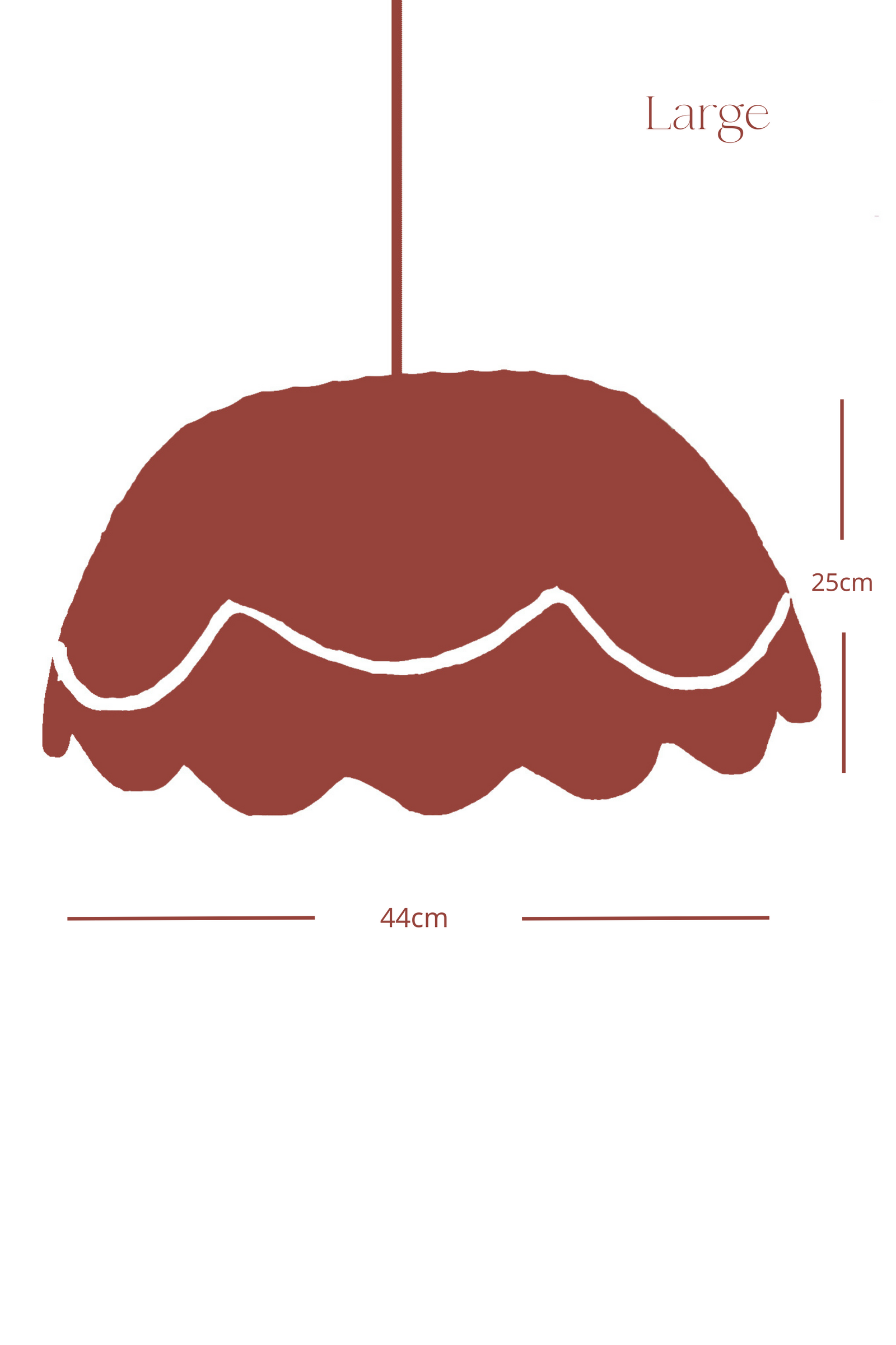 Scalloped Pendant Light - Clay - Large (see dispatch est below)