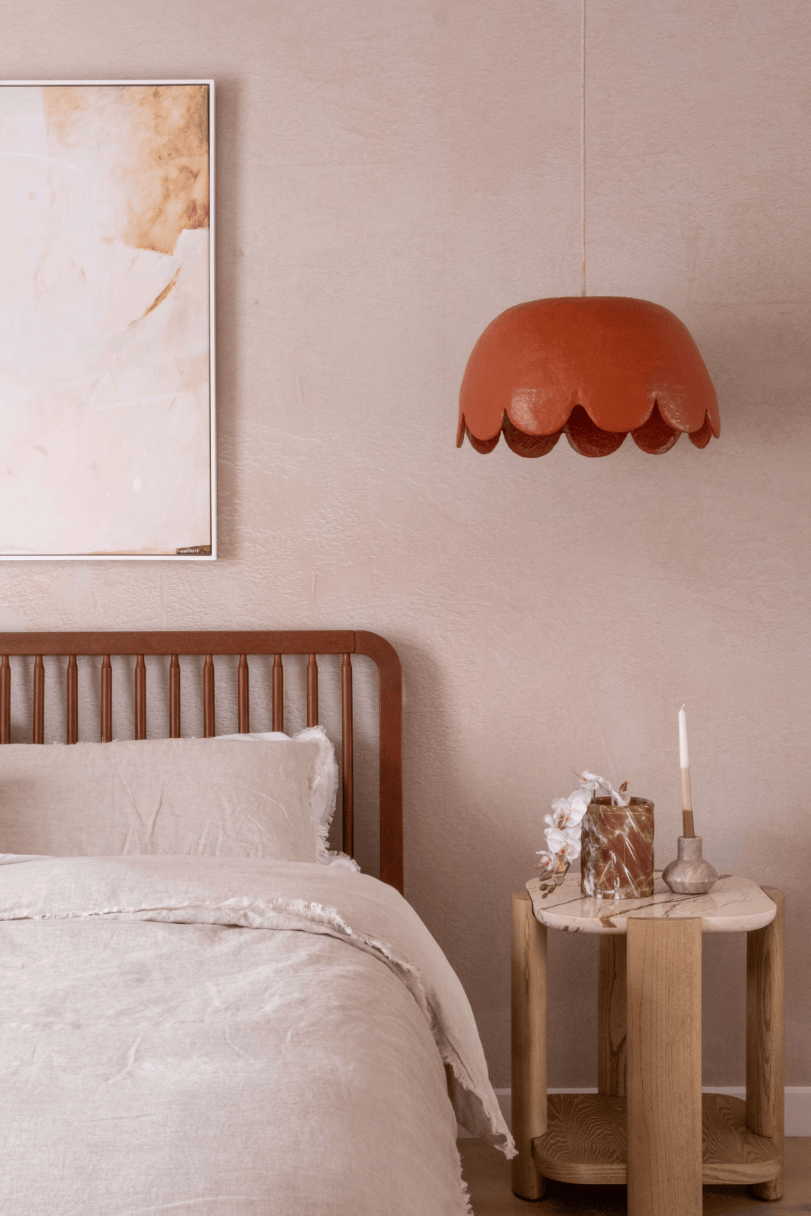 Scalloped Pendant Light - Clay - Large (see dispatch est below)