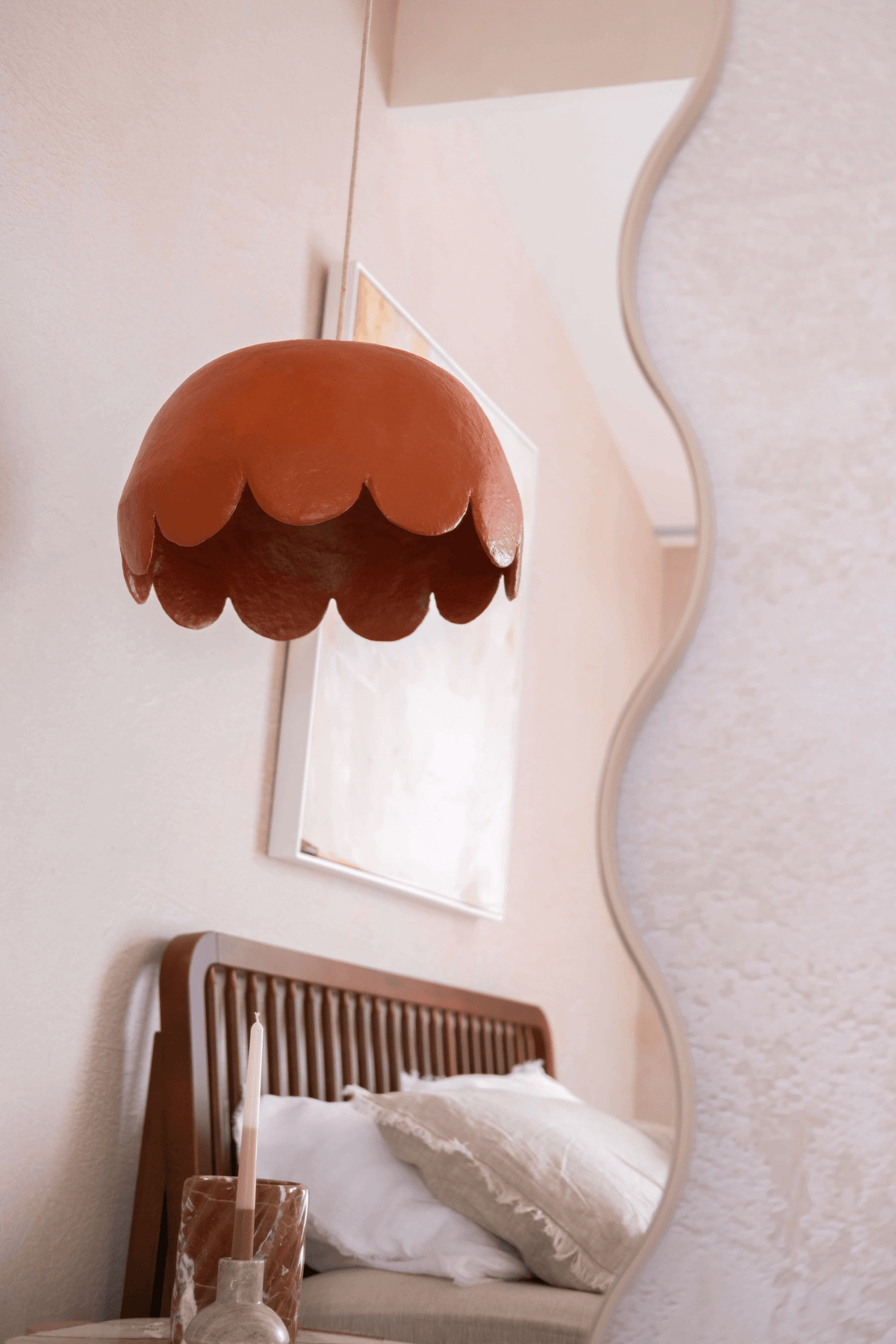 Scalloped Pendant Light - Clay - Large (see dispatch est below)
