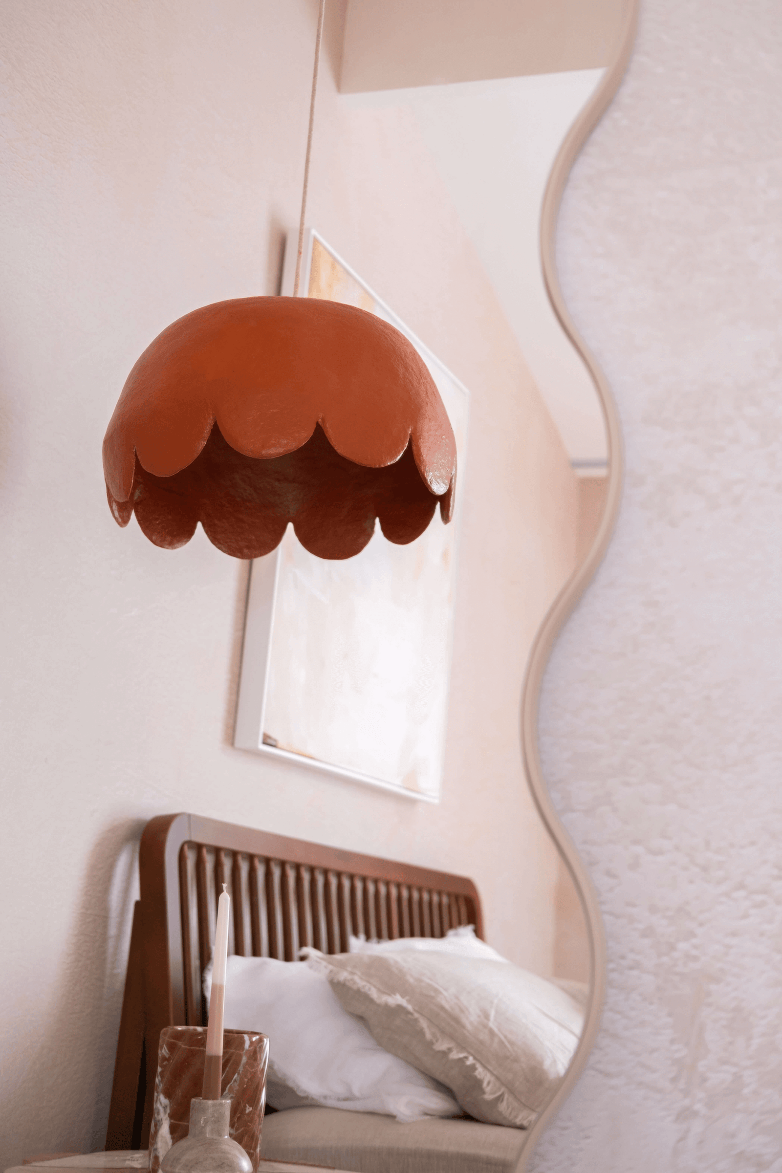 Scalloped Pendant Light - Clay - Large (see dispatch est below)