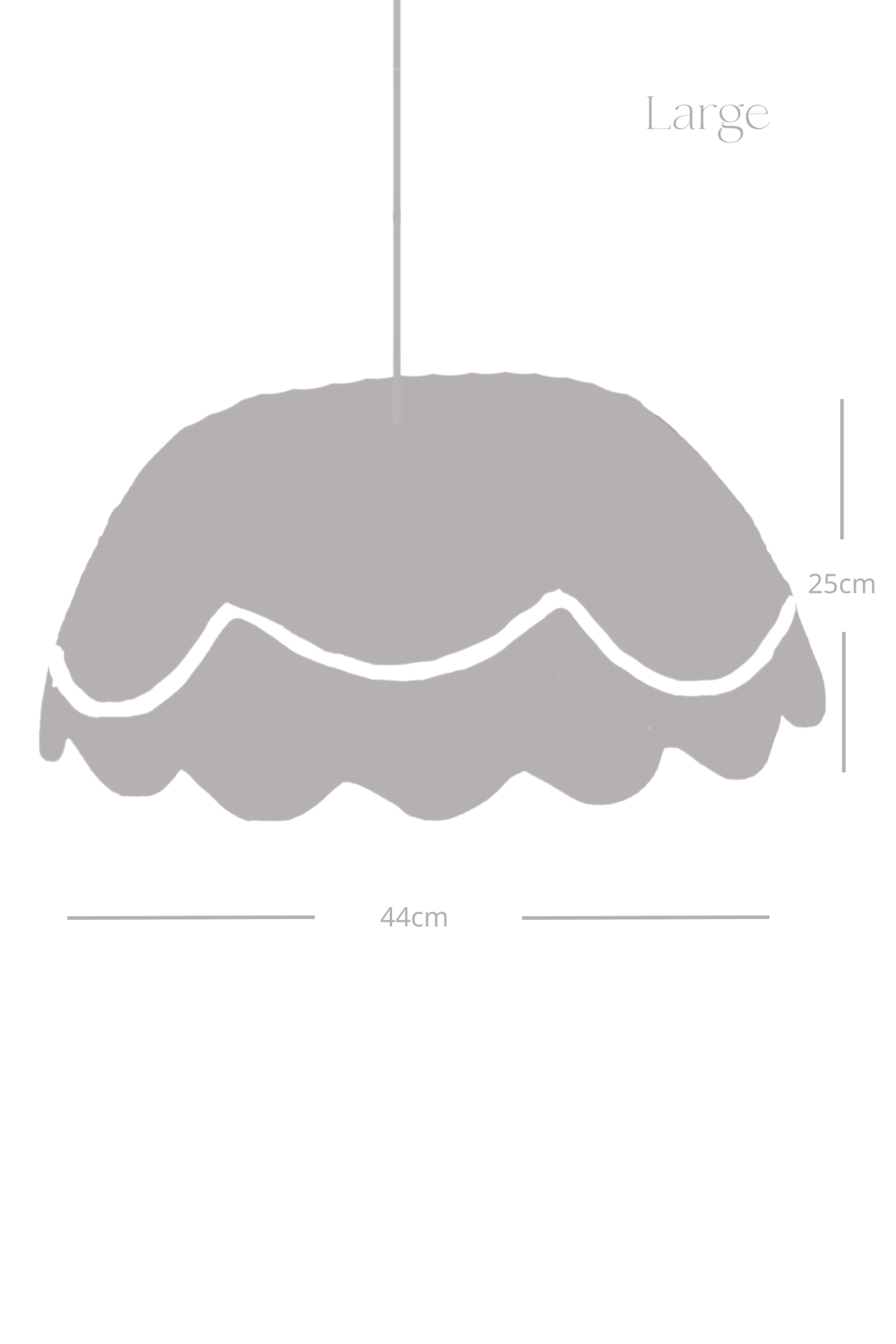 Scalloped Pendant Light - White - Large (see dispatch etc below)