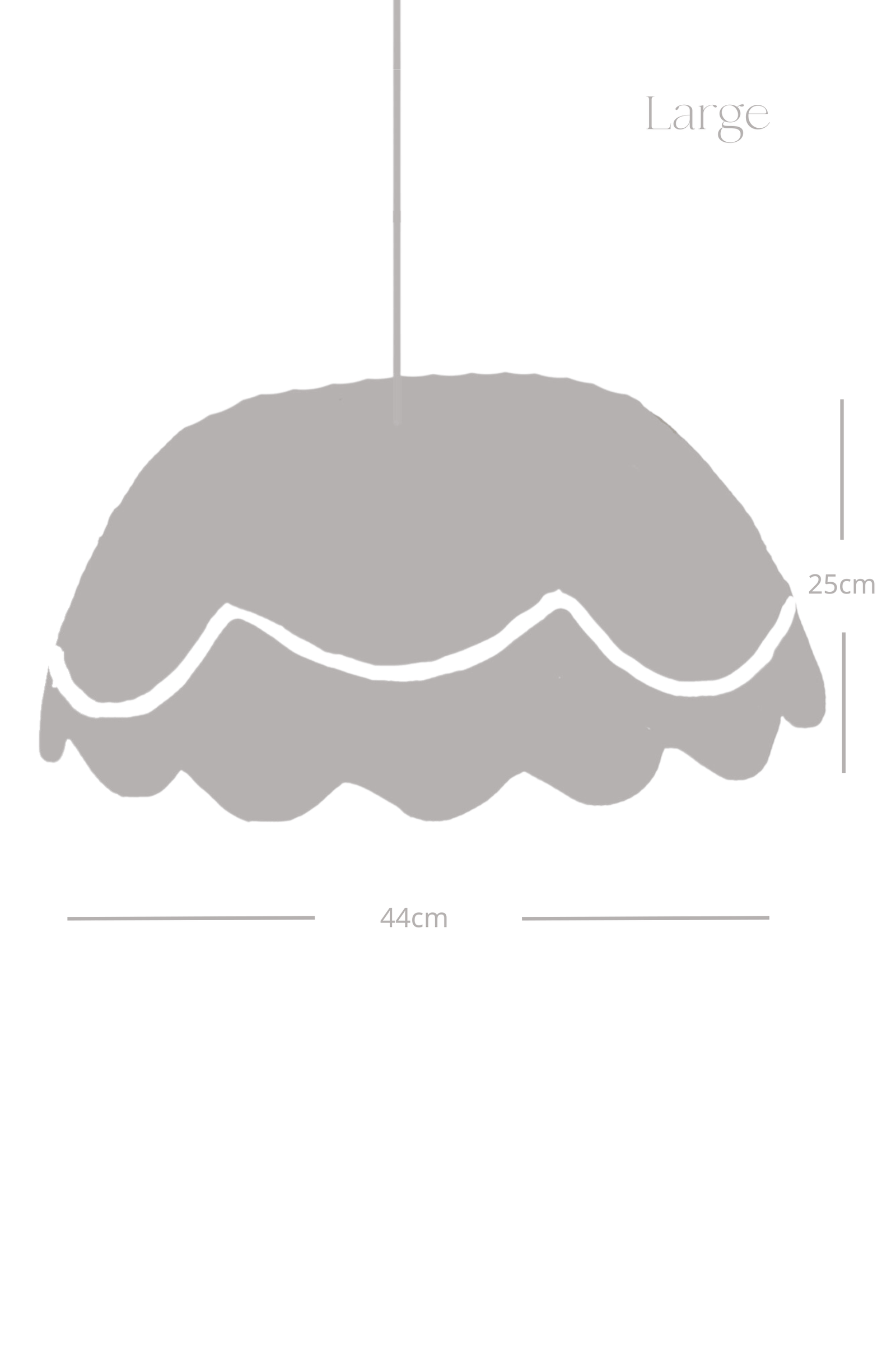 Scalloped Pendant Light - White - Large (see dispatch etc below)