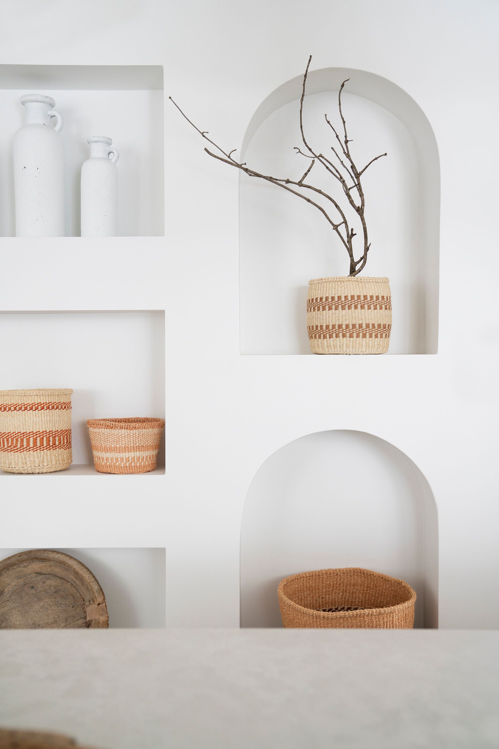 Woven Sisal Storage Basket - Small (Pair)