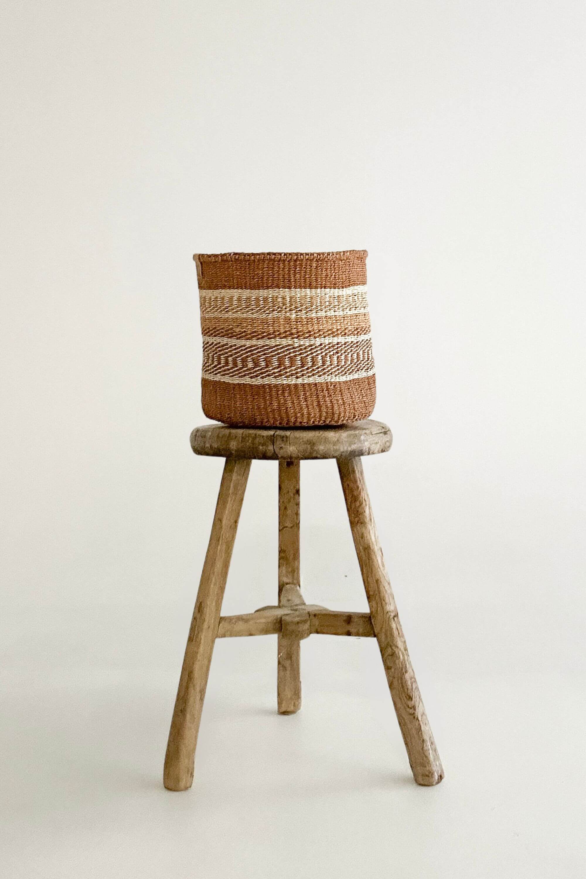 Woven Sisal Storage Basket - Medium