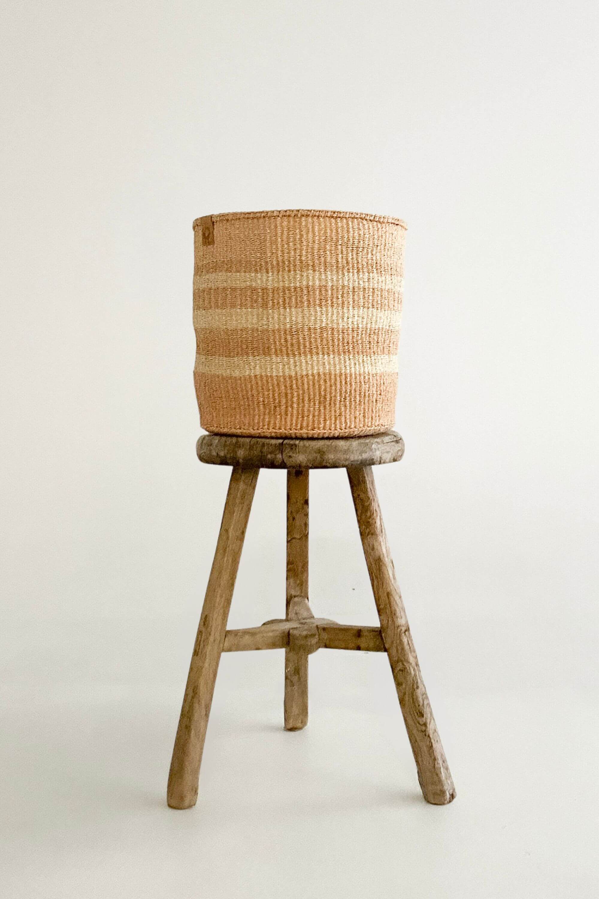Woven Sisal Storage Basket - Large