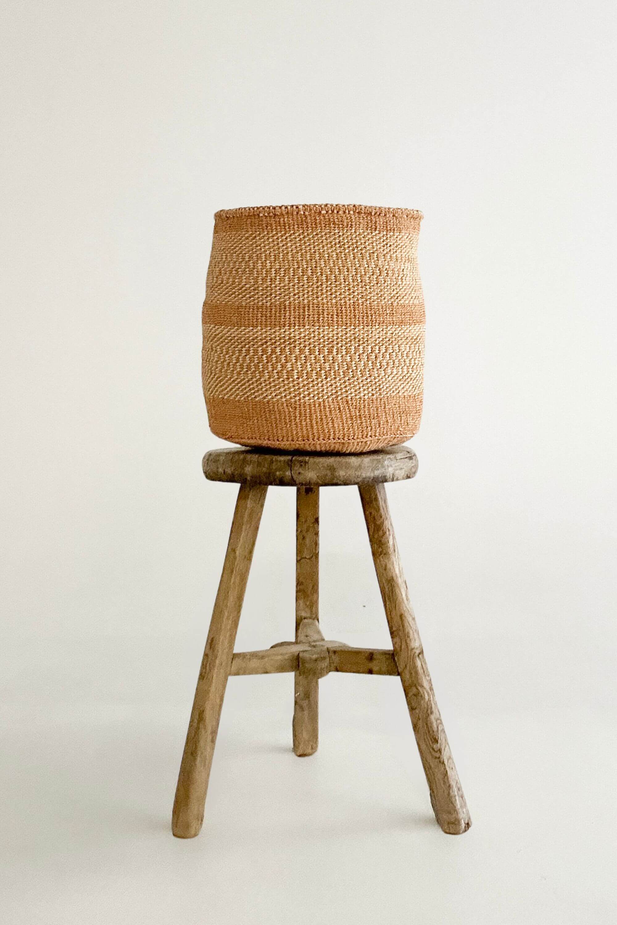 Woven Sisal Storage Basket - Large