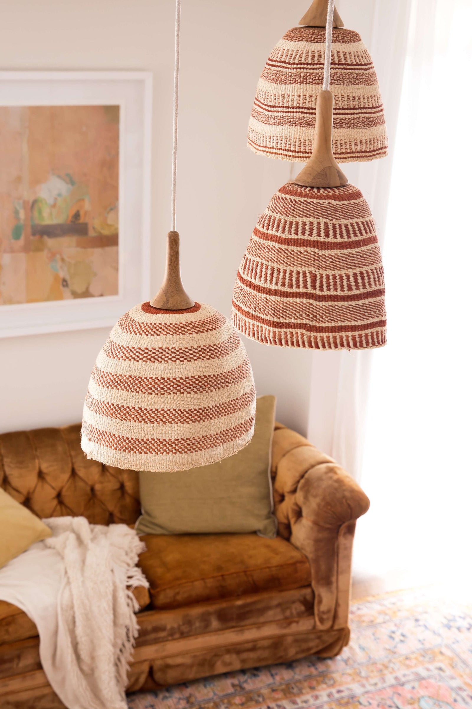 Bespoke Woven Pendant Lights