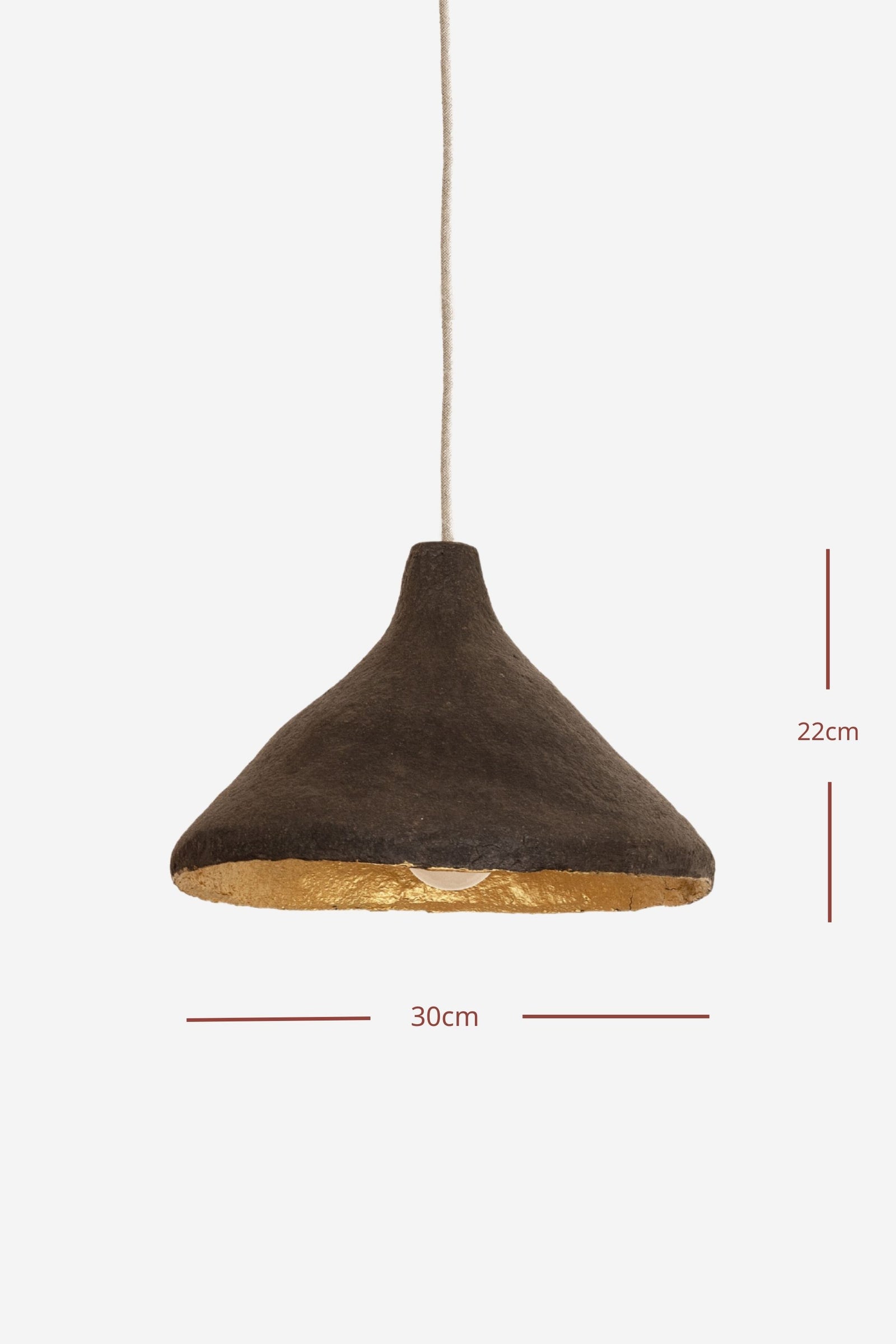Classic Cone Pendant Light - Charcoal