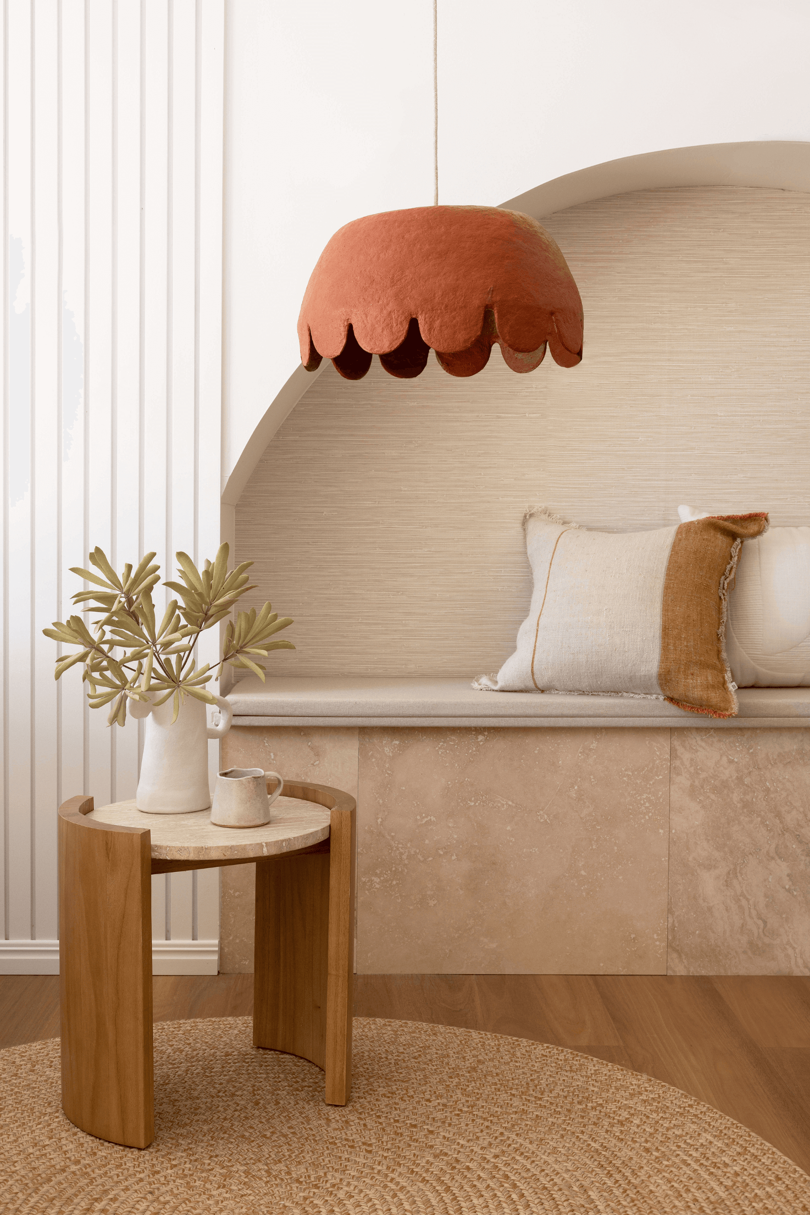 Scalloped Pendant Light - Clay - Large (see dispatch est below)