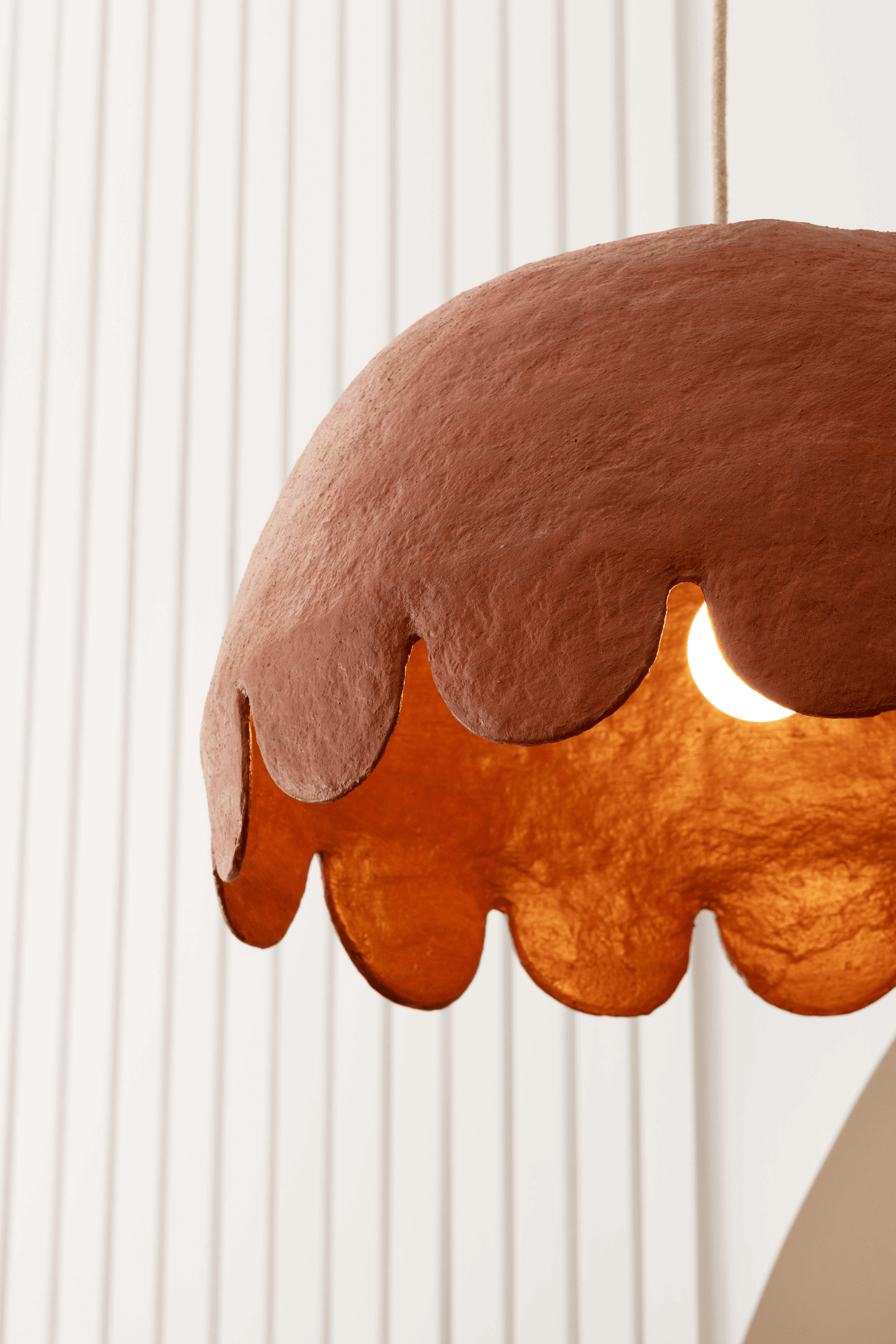 Scalloped Pendant Light - Clay - Large (see dispatch est below)