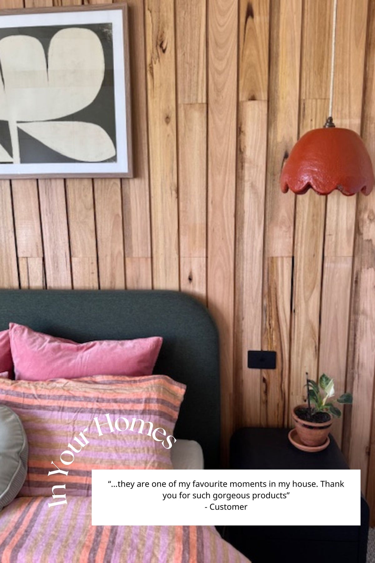 Scalloped Pendant Light - Clay - Tall Medium