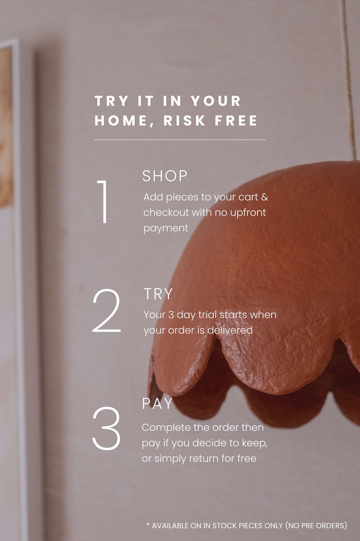 Scalloped Pendant Light - Clay - Large