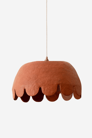 Scalloped Pendant Light - Clay - Large - Preorder