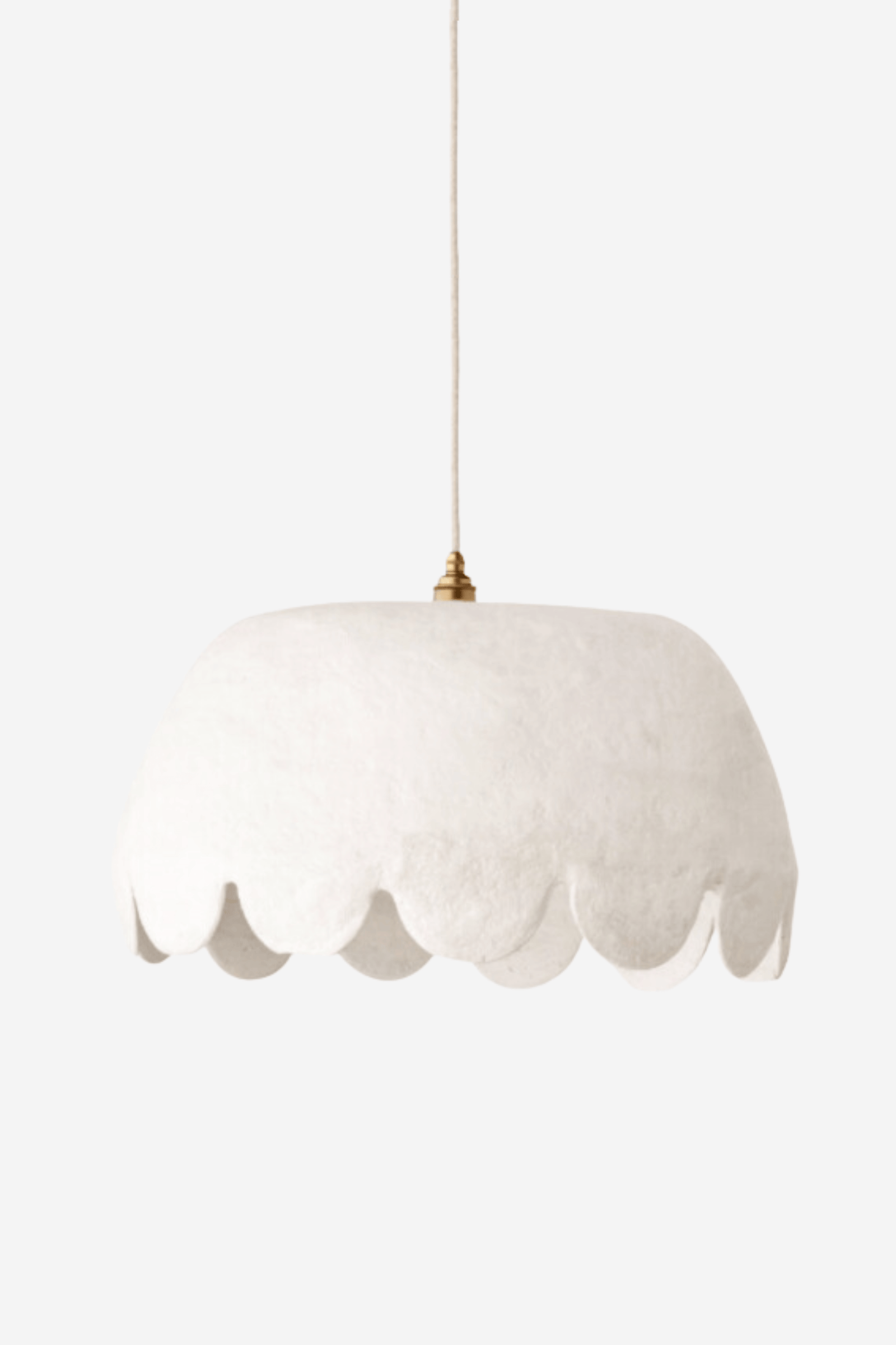 Scalloped Pendant Light - White - Large (see dispatch etc below)