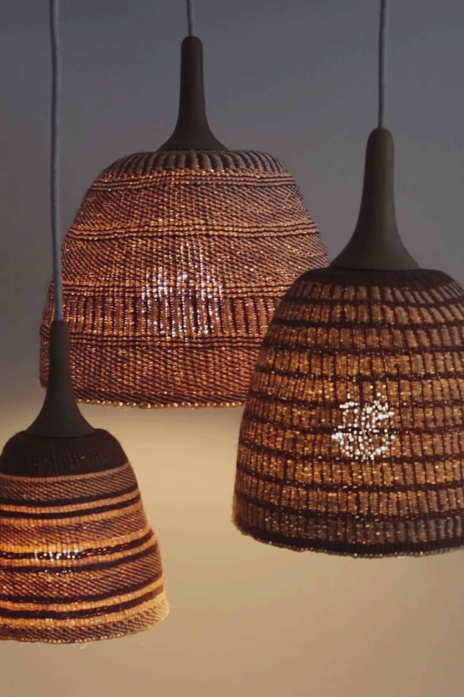 Caramel Collection - Bespoke Woven Pendant Lights