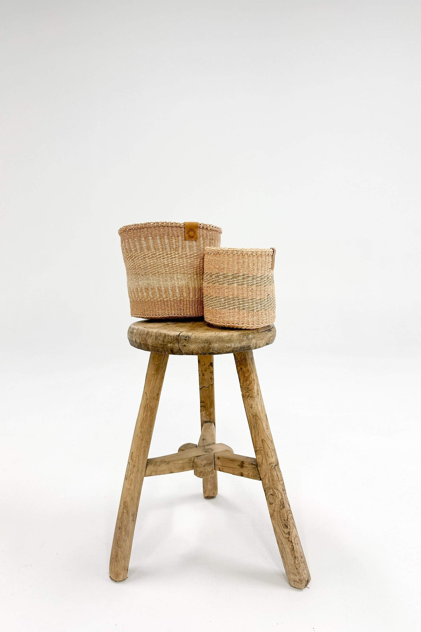 Woven Sisal Storage Basket - Small (Pair)