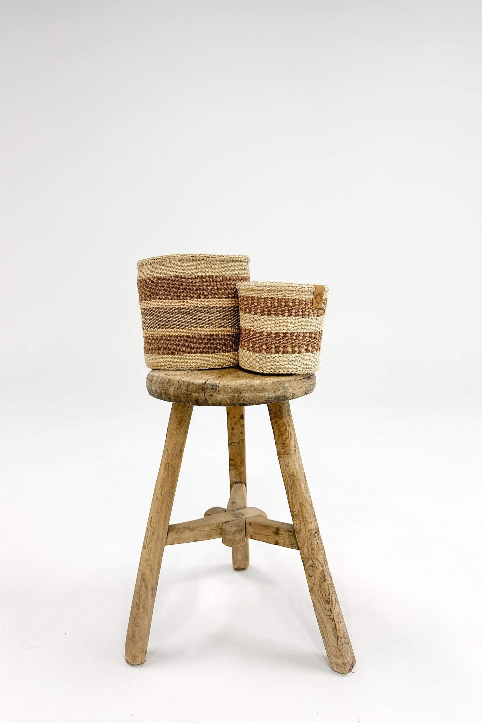 Woven Sisal Storage Basket - Small (Pair)