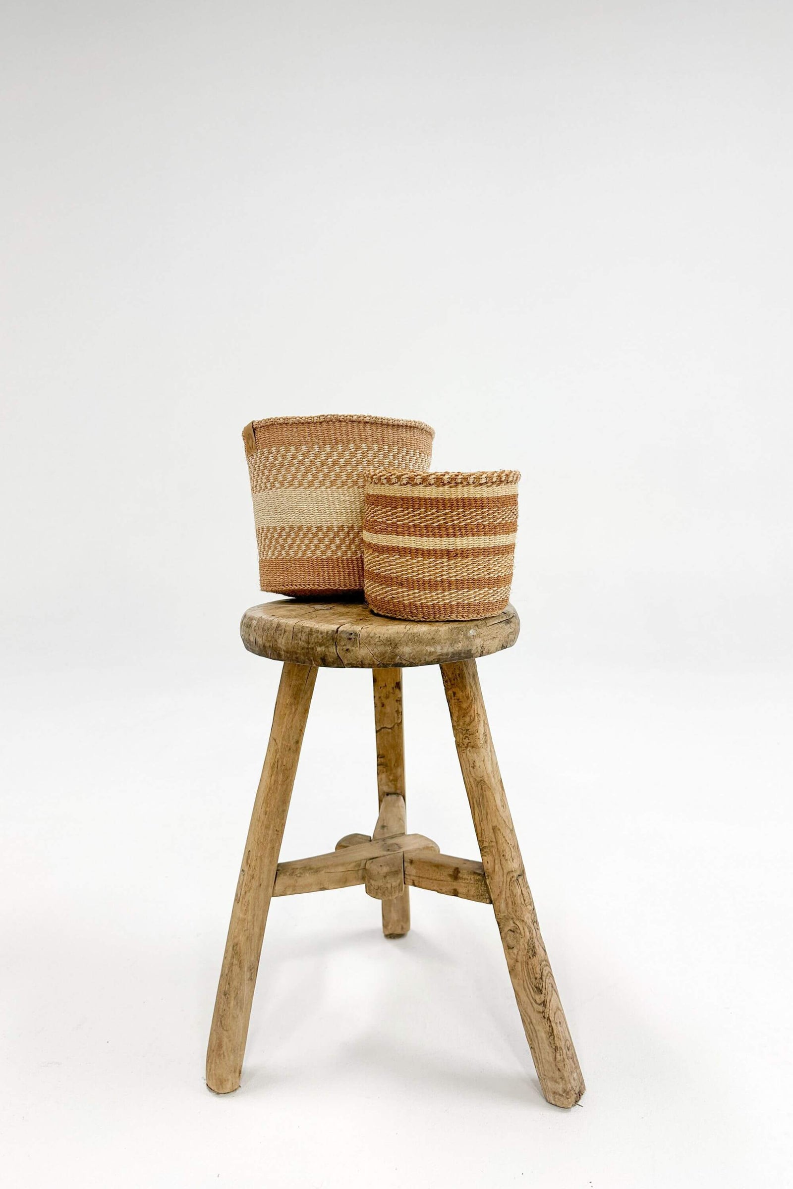 Woven Sisal Storage Basket - Small (Pair)