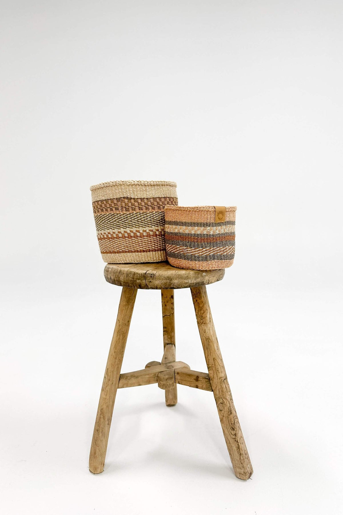 Woven Sisal Storage Basket - Small (Pair)