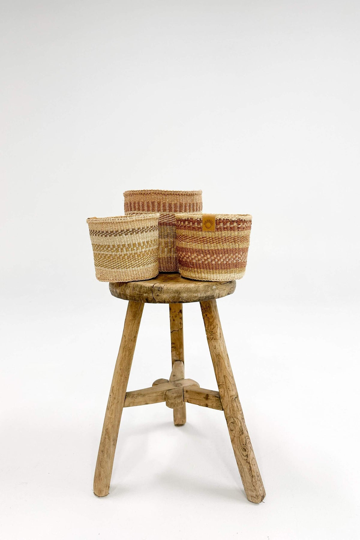 Woven Sisal Storage Basket - Small (Trio)